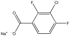 3-氯-2,4-二氟苯甲酸钠 结构式