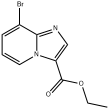 8-溴咪唑并[1,2-A]吡啶-3-甲酸乙酯 结构式