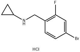 N-(4-BroMo-2-fluorobenzyl)cyclopropanaMine HCl 结构式