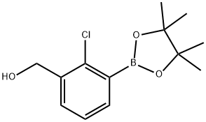 2-氯-3-(羟甲基)苯硼酸频哪醇酯 结构式