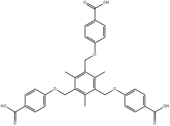 均三甲苯基-1,3,5-三亚甲基氧代-对三苯甲酸 结构式