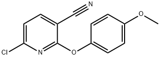 6-氯-2-(4-甲氧基苯氧基)氰吡啶 结构式