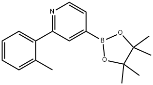 4-(4,4,5,5-tetraMethyl-1,3,2-dioxaborolan-2-yl)-2-o-tolylpyridine 结构式