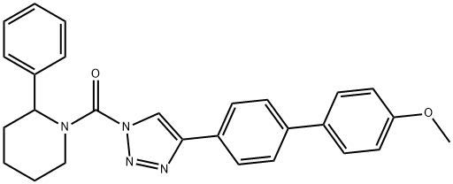 Methanone, [4-(4'-Methoxy[1,1'-biphenyl]-4-yl)-1H-1,2,3-triazol-1-yl](2-phenyl-1-piperidinyl)- 结构式