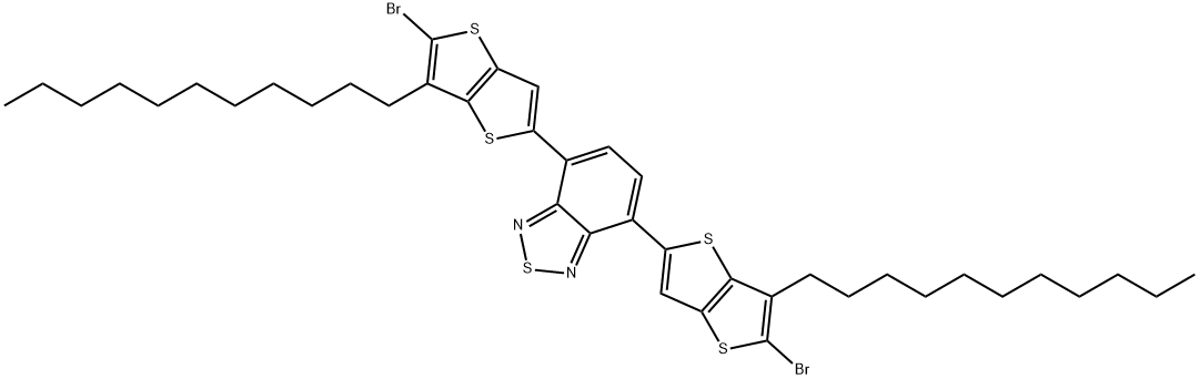 4,7-双(5-溴-6-十一烷基噻吩并[3,2-B]噻吩-2-基)苯并[C][1,2,5]噻二唑 结构式