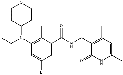 5-溴-N - ((4,6-二甲基-2-氧代-1,2-二氢吡啶-3-基)甲基)-3-(乙基(四氢-2 结构式