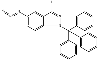 1H-Indazole, 5-azido-3-iodo-1-trityl 结构式