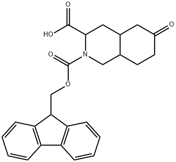 2-FMoc-6-oxo-1,3,4,4a,5,7,8,8a-octahydroisoquinoline-3-carboxylic acid 结构式