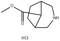 Methyl 3-azabicyclo[3.2.1]octane-8-carboxylate hydrochloride 结构式