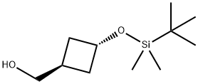 反-3-[[(1,1-二甲基乙基)二甲基甲硅烷基]氧代]环丁甲烷醇 结构式