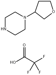 1-(四氢呋喃-3-基)哌嗪双(2,2,2-三氟乙酸盐) 结构式