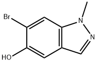 6-溴-1-甲基-1H-吲唑-5-醇 结构式