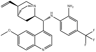 N-[(9R)-6'-甲氧基-9-YL]-4-三氟甲基-1,2-苯二胺 结构式