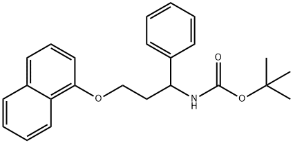 N-[3-(1-Naphthalenyloxy)-1-phenylpropyl]carbaMic Acid 1,1-DiMethylethyl Ester 结构式