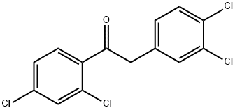 1-(2,4-二氯苯基)-2-(3,4-二氯苯基)乙酮 结构式