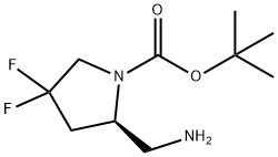 (R)-1-Boc-2-(aMinoMethyl)-4,4-difluoropyrrolidine 结构式