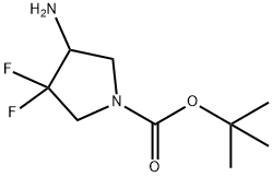 4-氨基-3,3-二氟吡咯烷-1-羧酸叔丁酯 结构式