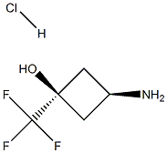 cis-3-AMino-1-(trifluoroMethyl)cyclobutan-1-ol hydrochloride 结构式