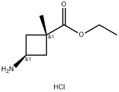 Ethyl trans-3-AMino-1-Methylcyclobutanecarboxylate hydrochloride 结构式