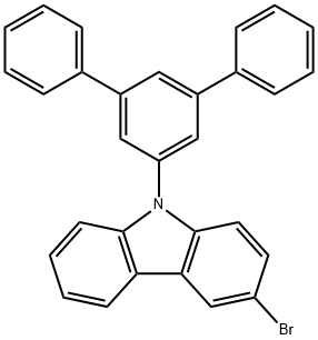 9-([1,1':3',1"-三苯基】-5'-基)-3-溴-9H-咔唑 结构式