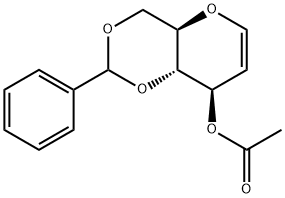 3-O-乙酰基-4,6-O-苯亚甲基-D-葡萄糖醛 结构式