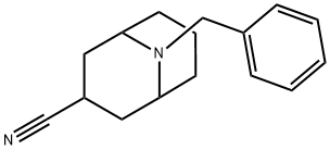 9-Azabicyclo[3.3.1]nonane-3-carbonitrile, 9-(phenylMethyl)- 结构式