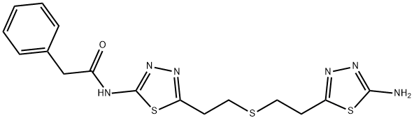 N-[5-[2-[[2-(5-AMino-1,3,4-thiadiazol-2-yl)ethyl]thio]ethyl]-1,3,4-thiadiazol-2-yl]-benzeneacetaMide 结构式