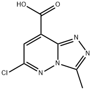 6-氯-3-甲基-1,2,4-三唑[4,3-B]哒嗪-8-羧酸 结构式