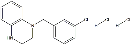 1-(3-氯苄基)-1,2,3,4-四氢喹啉二盐酸盐 结构式