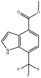 7-(三氟甲基)-1H-吲哚-4-羧酸甲酯 结构式