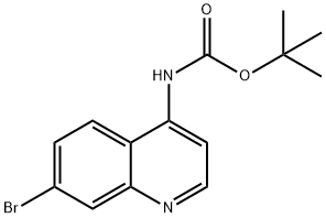 TERT-BUTYL 7-BROMOQUINOLIN-4-YLCARBAMATE 结构式