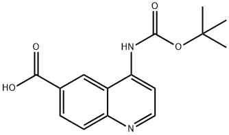 4-(tert-butoxycarbonylaMino)quinoline-6-carboxylic acid 结构式