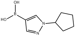 1-Cyclopentyl-1H-pyrazole-4-boronic acid 结构式