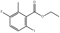 3-氟-6-碘-2-甲基苯甲酸乙酯 结构式