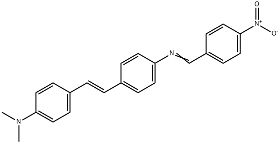 N,N-二甲基-4-((E)-4-((E)-(4-硝基亚苄基)氨基)苯乙烯基)苯胺 结构式