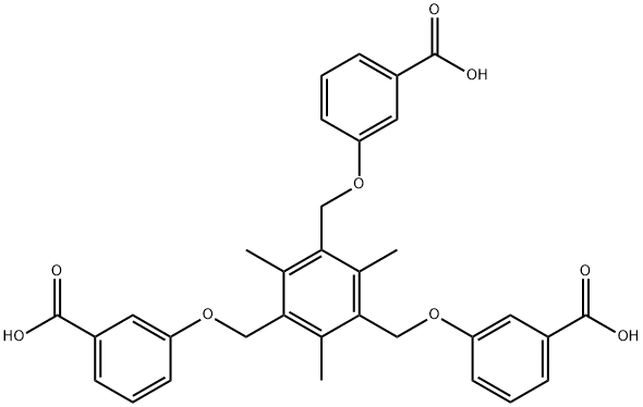 均三甲苯基-1,3,5-三亚甲基氧代-间三苯甲酸 结构式