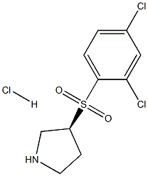 (S)-3-(2,4-二氯-苯磺酰基)-吡咯烷盐酸盐 结构式