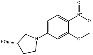 (S)-1-(3-甲氧基-4-硝基-苯基)-吡咯烷-3-醇 结构式
