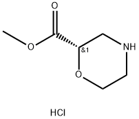 (S)-吗啉-2-甲酸甲酯盐酸盐 结构式