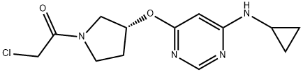 (R)-2-氯-1-[3-(6-环丙基氨基-嘧啶-4-基氧基)-吡咯烷-1-基]-乙酮 结构式