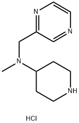 甲基-哌啶-4-基-吡嗪-2-基甲基-胺盐酸盐 结构式