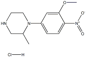 1-(3-甲氧基-4-硝基-苯基)-2-甲基-哌嗪盐酸盐 结构式