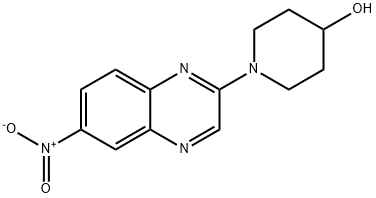 1-(6-硝基喹喔啉-2-基)-哌啶-4-醇 结构式