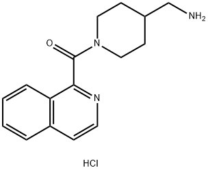 (4-氨基甲基-哌啶-1-基)-异喹啉-1-基-甲酮盐酸盐 结构式