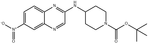 4-(6-硝基喹喔啉-2-基氨基)-哌啶-1-羧酸叔丁基酯 结构式