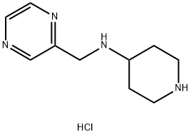 哌啶-4-基-吡嗪-2-基甲基-胺盐酸盐 结构式