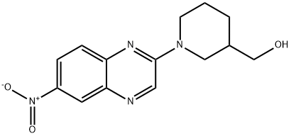 [1-(6-硝基喹喔啉-2-基)-哌啶-3-基]-甲醇 结构式
