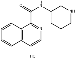 异喹啉-1-羧酸的哌啶-3-基酰胺盐酸盐 结构式
