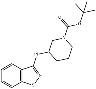 3-(苯并[D]异噻唑-3-基氨基)-哌啶-1-羧酸叔丁酯 结构式