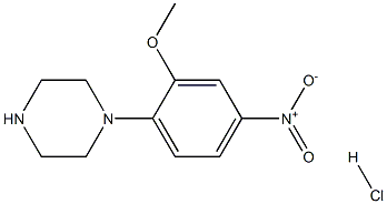 1-(2-甲氧基-4-硝基-苯基)-哌嗪盐酸盐 结构式